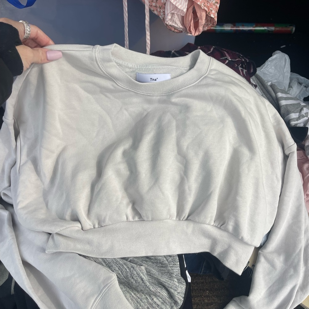 Aritzia TNA CROPPED CREWNECK SWEATSHIRT